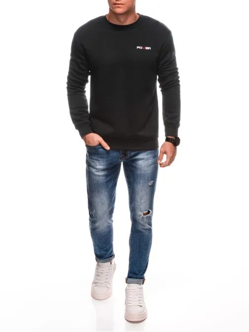 Černá pánská mikina s nápisem Power B1706