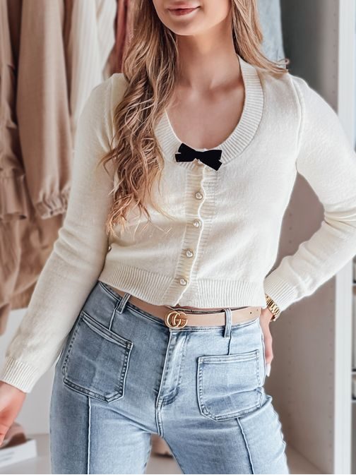 Krásný dámský svetr v ecru barvě LAMURE