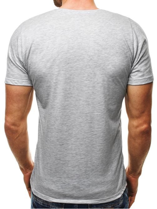 Stylové pánské šedé tričko s potiskem ATHLETIC 9026