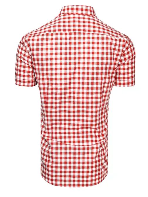 Bílo-červená károvaná košile