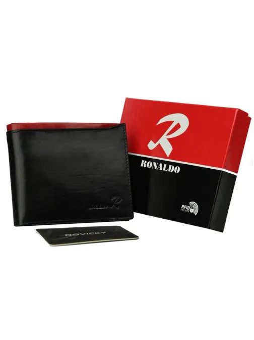 Designová černá pánská peněženka Ronaldo