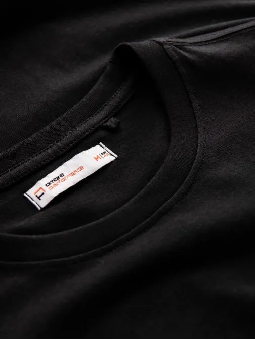 Trendy černé tričko s krátkým rukávem V1 TSPT-0219