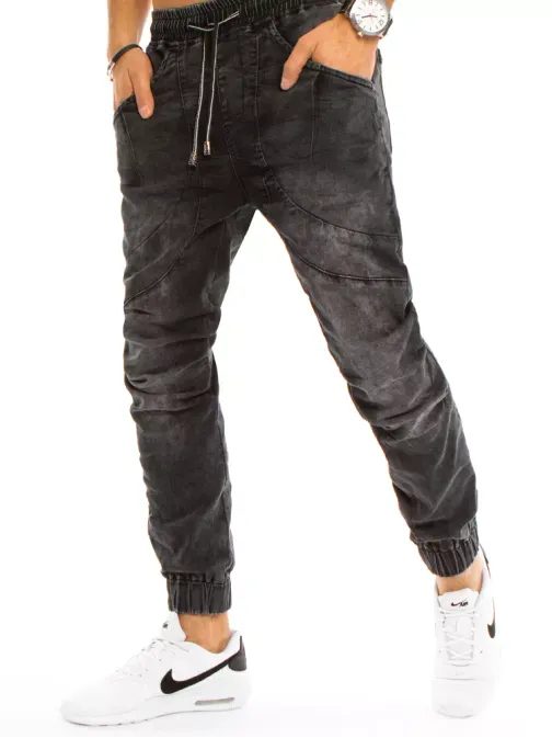Stylové černé jogger džíny