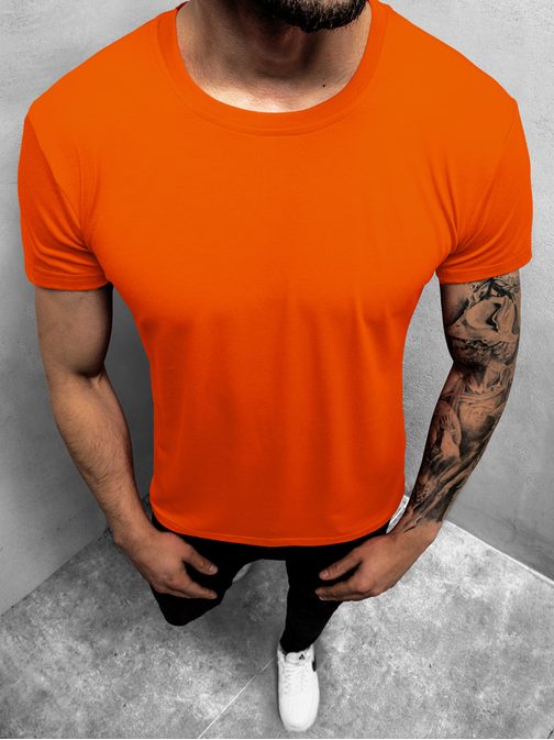 Jednoduché pomerančové tričko JS/712005/32Z