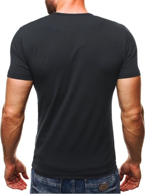 Černé bavlněné pánské triko JEEL 2122-10