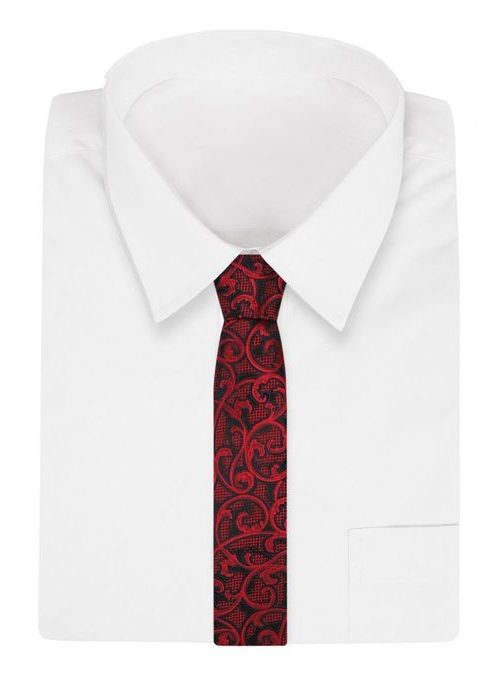 Červeno černá elegantní kravata