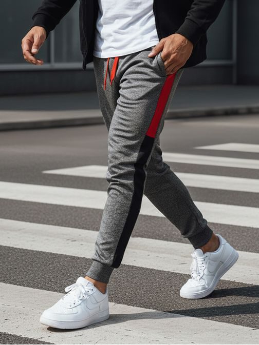 Šedé pánské volnočasové tepláky