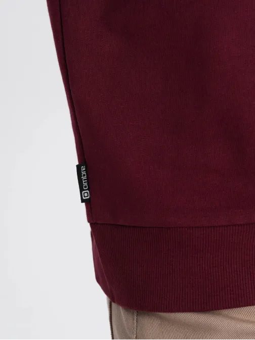 Bordó mikina bez kapuce B1279