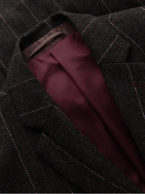 Strukturované grafitové pánské sako V3 BLZB-0137