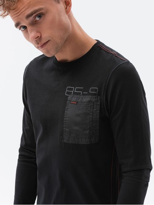 Stylové tričko v černé barvě L130