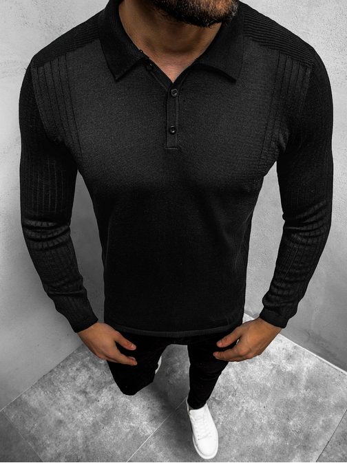 Elegantní pánský černý svetr O/95005Z