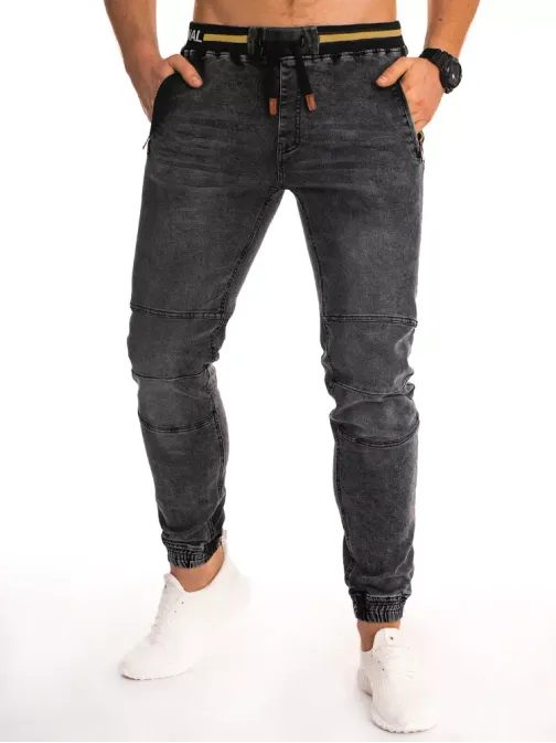 Trendové černé jogger džíny