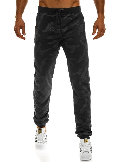 Černé maskáčové jogger kalhoty J.STYLE AK34