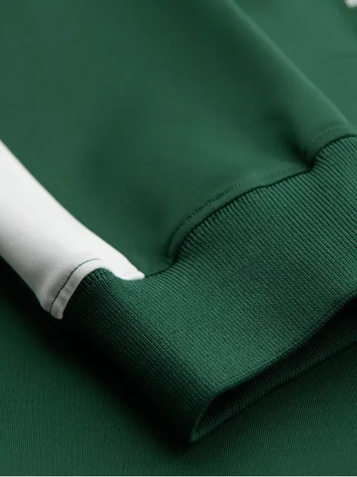 Pánské zelené tepláky s kontrastním lemováním V7 PASK-0229