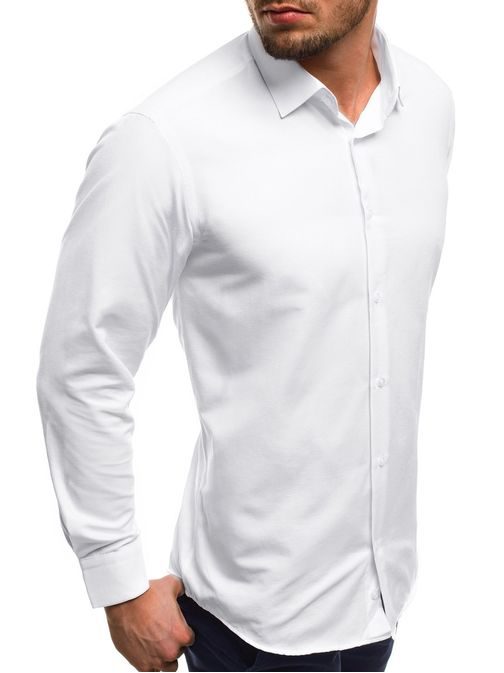 Obyčejná bílá pánská košile CSS 001