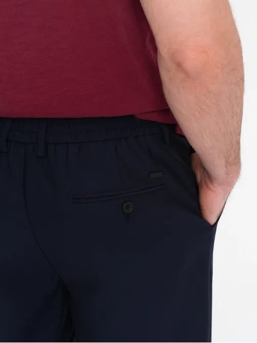 Trendy granátové chinos kalhoty s elastickým pasem V3 PACP-0157