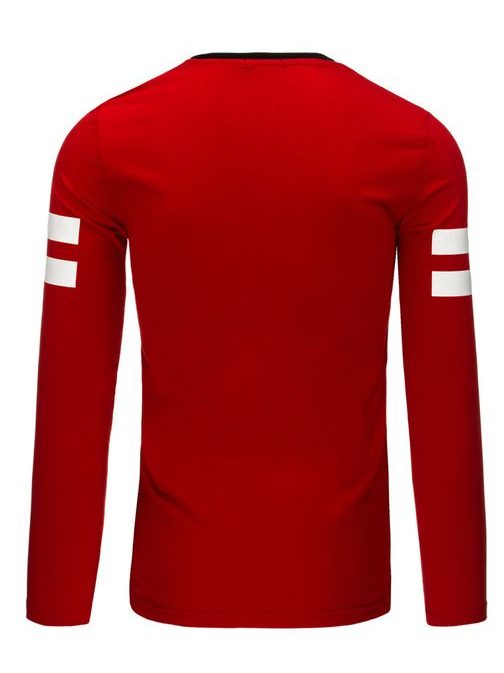 Trendy výrazné pánské červené tričko REBEL