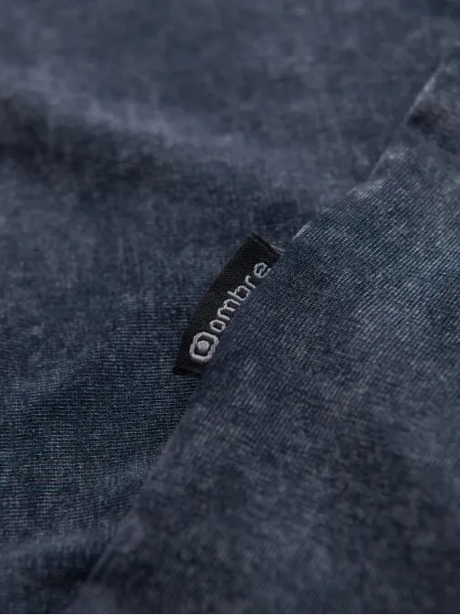 Modré pánské tričko se sepraným vzorem V2 TSWT-0116