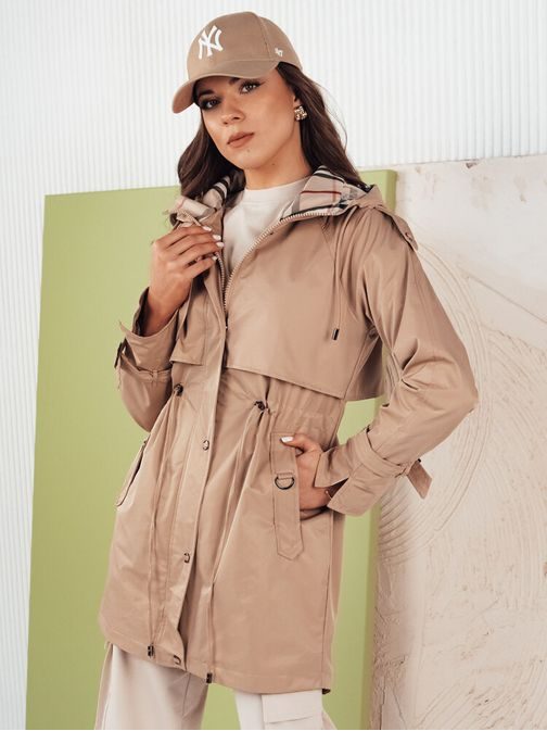 Trendy béžová dámská parka Moza