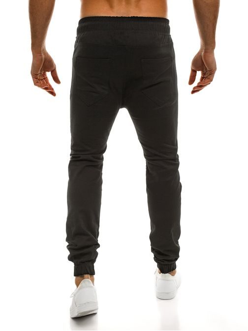 Moderní pohodlné pánské baggy kalhoty černé ATHLETIC 829