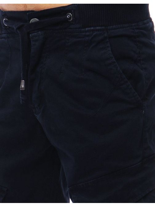 Trendy riflové jogger kalhoty granátové