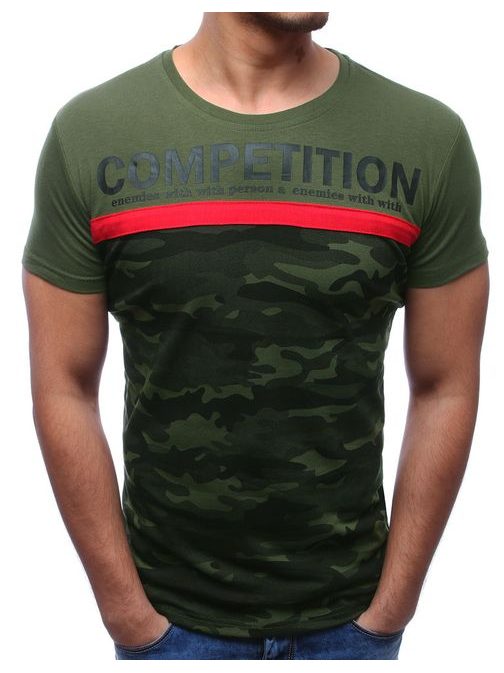 Zelené maskáčové tričko COMPETITION
