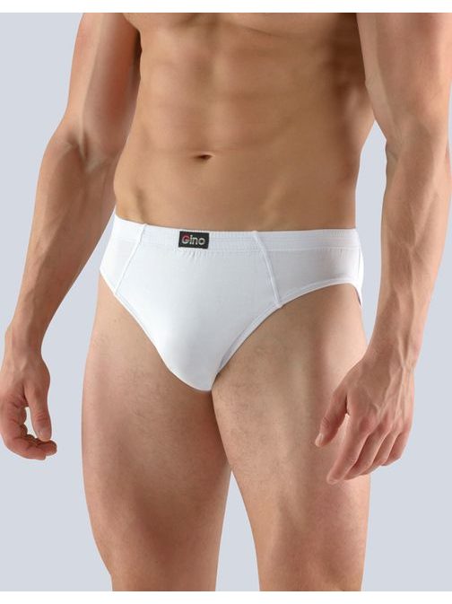 Trendy bílé pánské slipy 70058P s úzkými boky