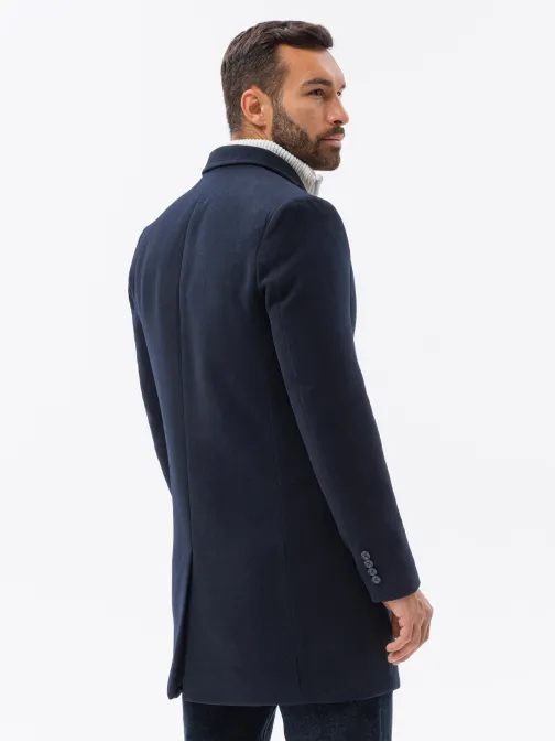 Granátový elegantní kabát C536