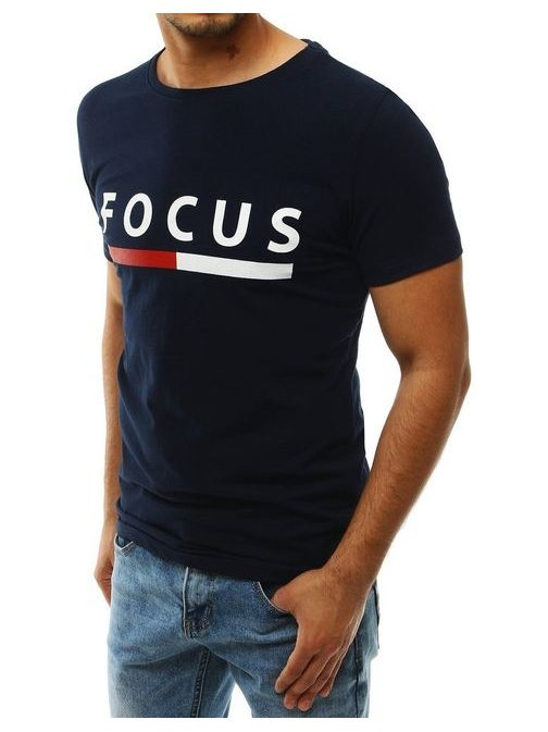 Granátové tričko s potiskem FOCUS