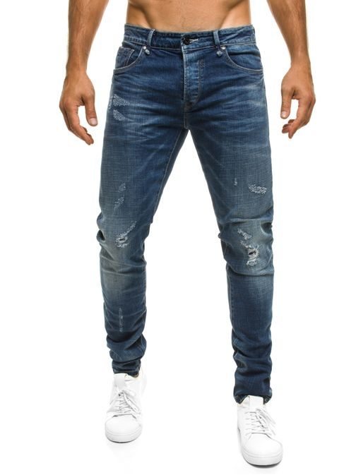 Pohodlné pánské tmavě modré džíny XZX-STAR 51609