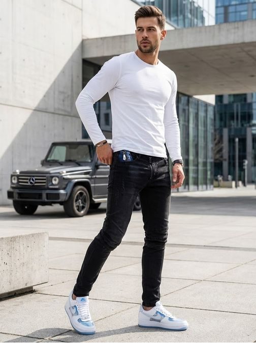 Okouzlující pánské černé džíny