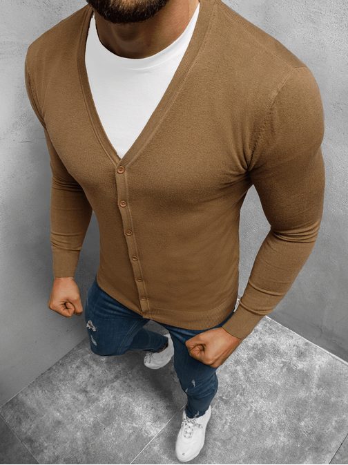 Nádherný svetr v hnědé barvě TMK/YY06Z/7