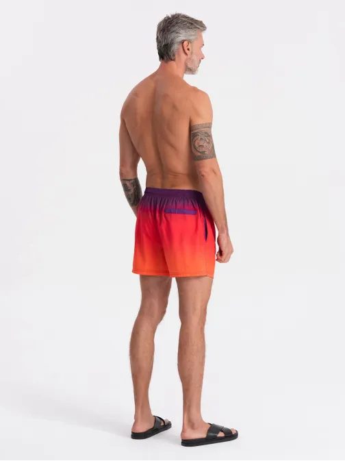 Oranžové plavky s ombré motivem V17 SRBS-0125