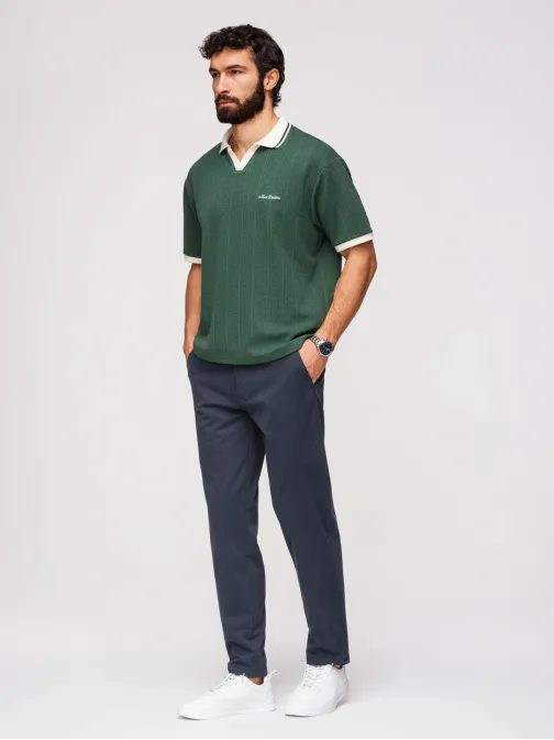 Pánské tmavě modré chinos kalhoty V4 PACP-0293