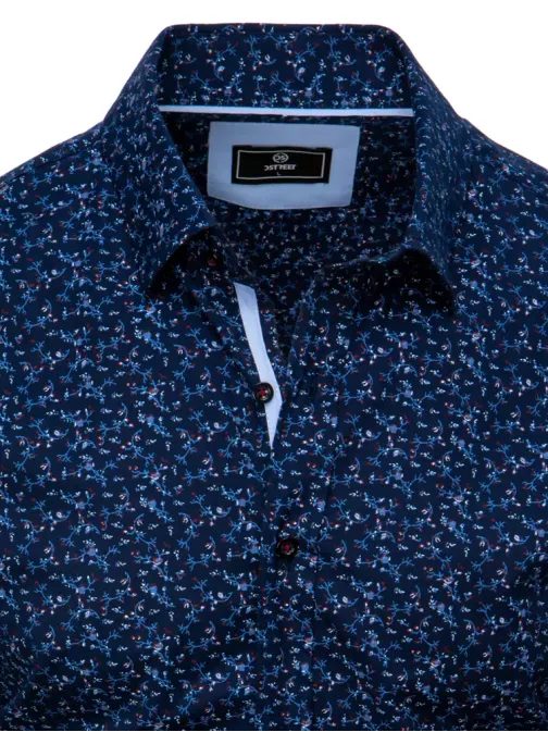 Atraktivní vzorovaná košile v granátové barvě