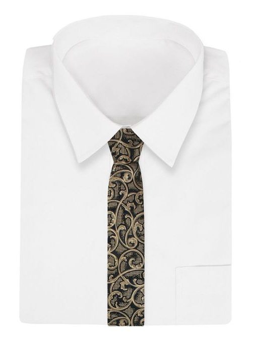 Béžově granátová elegantní kravata