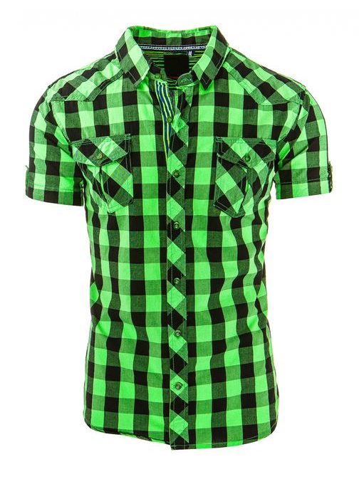 Zelená atraktivní pánská košile