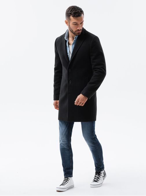 Černý elegantní kabát C536