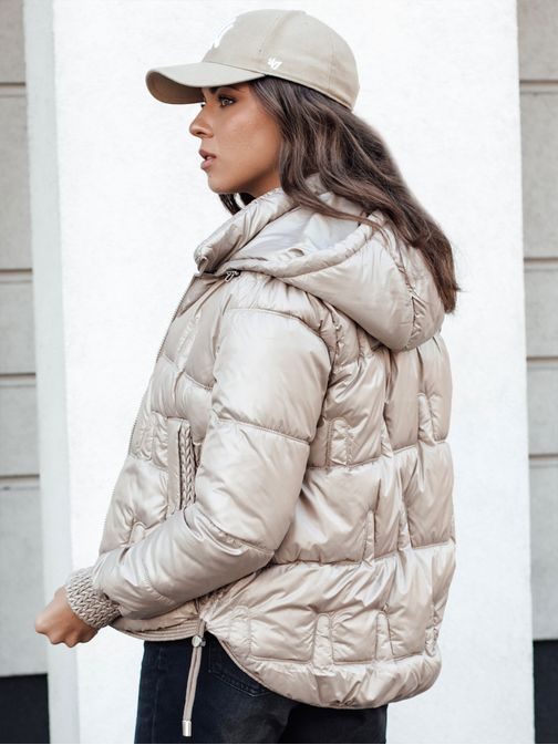 Dámská zajímavá kamelová zimní bunda Fashwarm