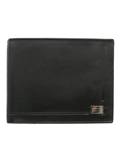 Elegantní černá pánská peněženka Rovicky