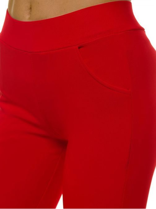Jedinečné dámské legíny v červené barvě JS/YW01056/A5