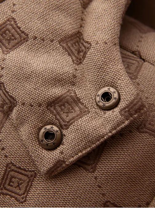 Elegantní prošívaná hnědá zimní bunda V2 JAHP-0195