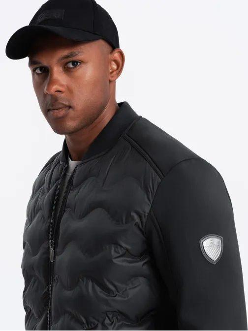 Černá bomber trendy bunda V1 JALP-0141