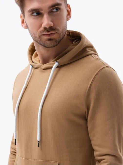 Trendy hnědá mikina B1147