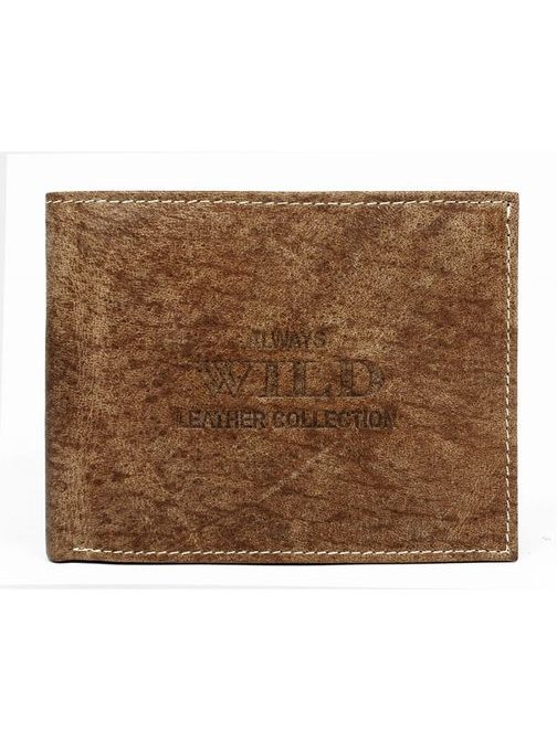 Hnědá peněženka WILD s logem