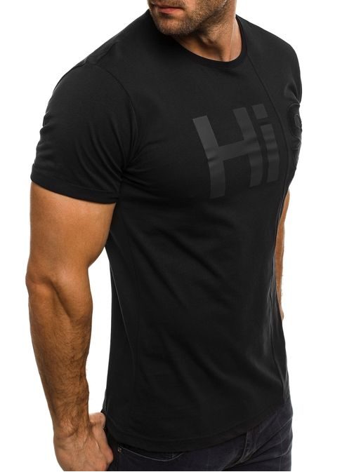 Bavlněné módní černé tričko BREEZY 544T
