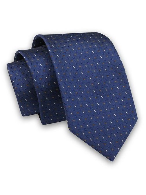 Modrá kravata s decentním vzorem