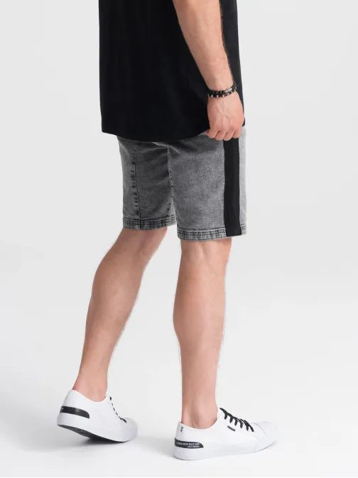 Nádherné šedé riflové kraťasy W363