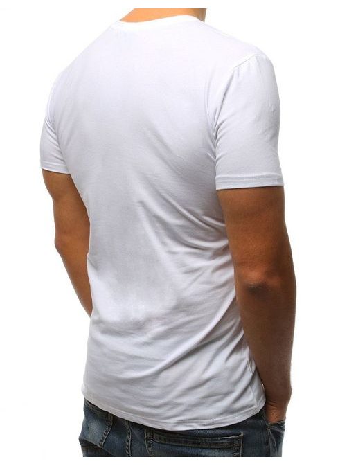 Moderní bílé pánské tričko