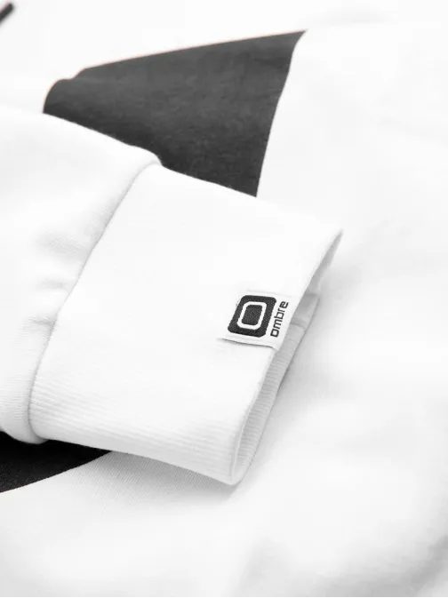 Zajímavá bílá mikina s popisem V1 SSPS-0152